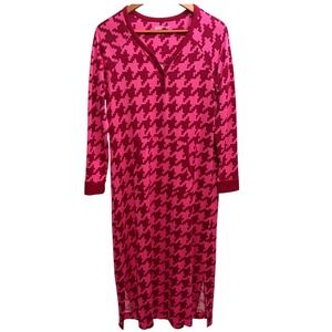 Comfort Code by Cuddl Duds Long Pink Nightgown Kangaroo Pocket Women's Size S